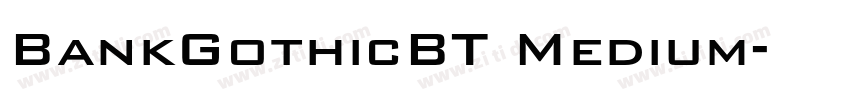 BankGothicBT Medium字体转换